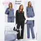 🔥 LETZTER TAG 60 % RABATT ✨ Damen-Set mit Rundhalsausschnitt und Bündchenhose mit Kordelzug