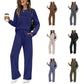 🔥 LETZTER TAG 60 % RABATT ✨ Damen-Set mit Rundhalsausschnitt und Bündchenhose mit Kordelzug