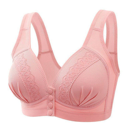 👙 50% RABATT! 🌸 Atmungsaktiver Baumwoll-BH mit Knopfleiste – Einfaches An- und Ausziehen, Weicher Tragekomfort & Anpassbarer Halt 🎀