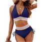 🔥Letzter Tag Spezial Preis €17.99!👙Hoch taillierte Bikini-Sets mit Bauchkontrolle und Farbblockdesign