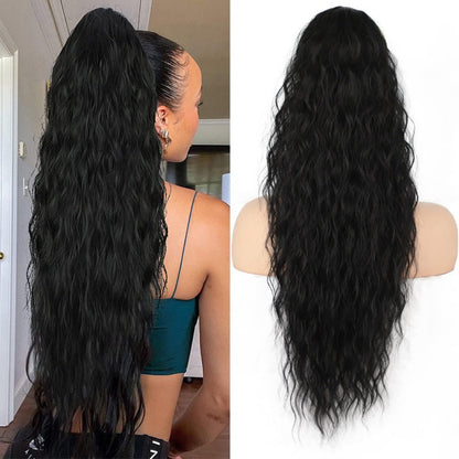 💕 LETZTER TAG DER AKTION - 50 % RABATT 💕Lockige, gewellte Frizz-Haarverlängerung mit Pferdeschwanz