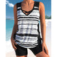 🏖️Sommer-Sale 60% Rabatt🏝️🩱Zweiteiliger Tankini– hochtailliert mit Bandeau-Top – perfekt für den Strand👙