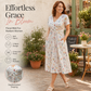 👗JETZT 50% RABATT!🌸 Blumiges Kleid mit V-Ausschnitt und Twist-Detail an der Taille – elegant und lässig für alle Anlässe