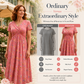 👗JETZT 50% RABATT!🌸 Blumiges Kleid mit V-Ausschnitt und Twist-Detail an der Taille – elegant und lässig für alle Anlässe