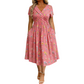 👗JETZT 50% RABATT!🌸 Blumiges Kleid mit V-Ausschnitt und Twist-Detail an der Taille – elegant und lässig für alle Anlässe