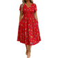 👗JETZT 50% RABATT!🌸 Blumiges Kleid mit V-Ausschnitt und Twist-Detail an der Taille – elegant und lässig für alle Anlässe