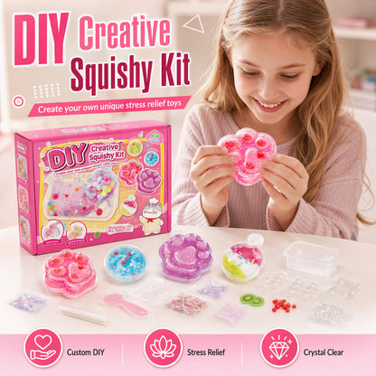 ⌛💥Nur heute 50% Rabatt!🎁🧸DIY-Bausatz "Fried Ice“ Squishy – Katzenkrallen-Motiv, kreativ & weich – Ideal für Kinder & entspannenden Spielspaß✨